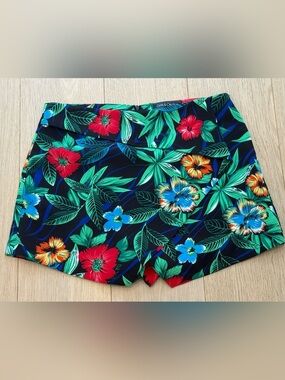 Girls On Film Tropical Floral Mini Skort Skirt Shorts Vacation Outfit Summer